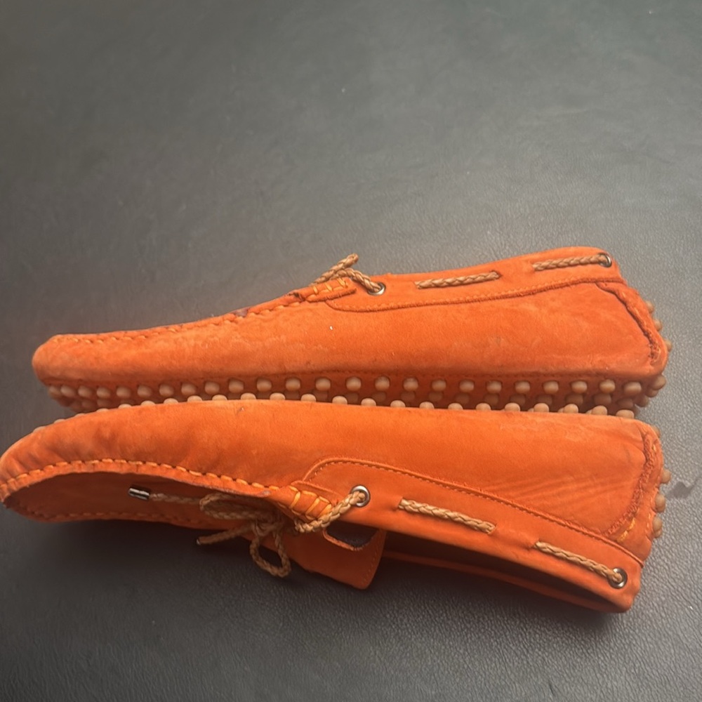 DROVER Vibrant Orange Moccasin Slip-On Loafers - Picture 3 of 3